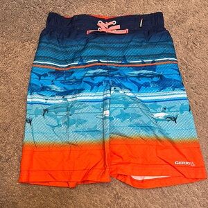 Gerry Weber Kids Swim Trunks - Blue and Orange Shark Design